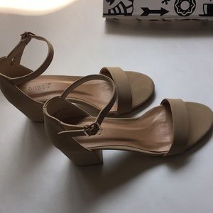 Bamboo Nude Ankle Strap Heels